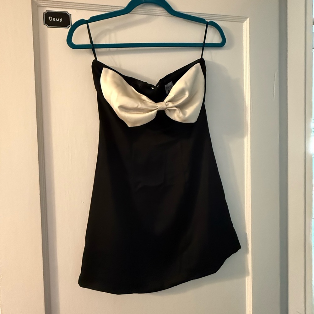 Princess Polly Strapless Black Bow Dress